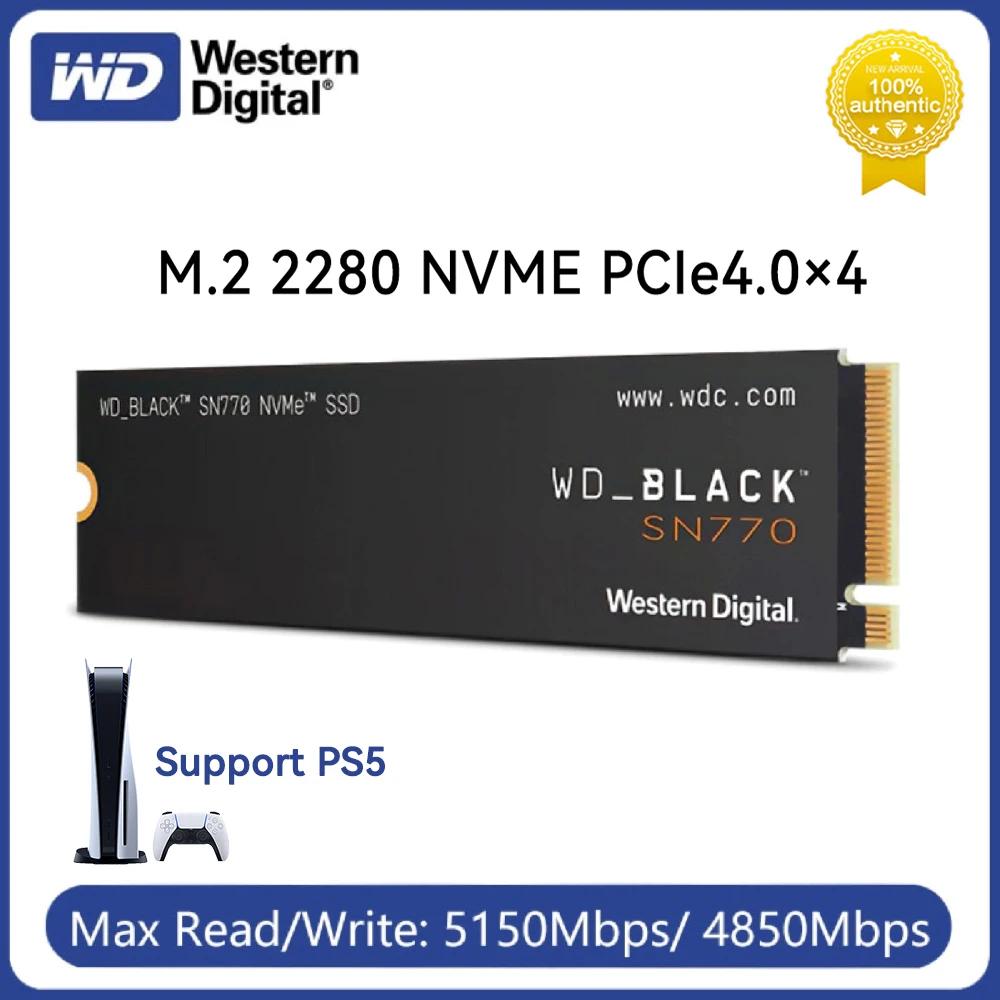   WD_BLACK 500GB 1TB 2TB SN770 NVMe  ̹ SSD ָ Ʈ ̺-Gen4 PCIe, M.2 2280, ִ 5,150 MB/s